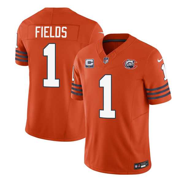 Men & Women & Youth Chicago Bears #1 Justin Fields Orange 2023 F.U.S.E. With 1-star C Patch Throwback Limited Jersey,We sell and wholesale Men & Women & Youth Chicago Bears #1 Justin Fields Orange 2023 F.U.S.E. With 1-star C Patch Throwback Limited Jersey on line form chian!